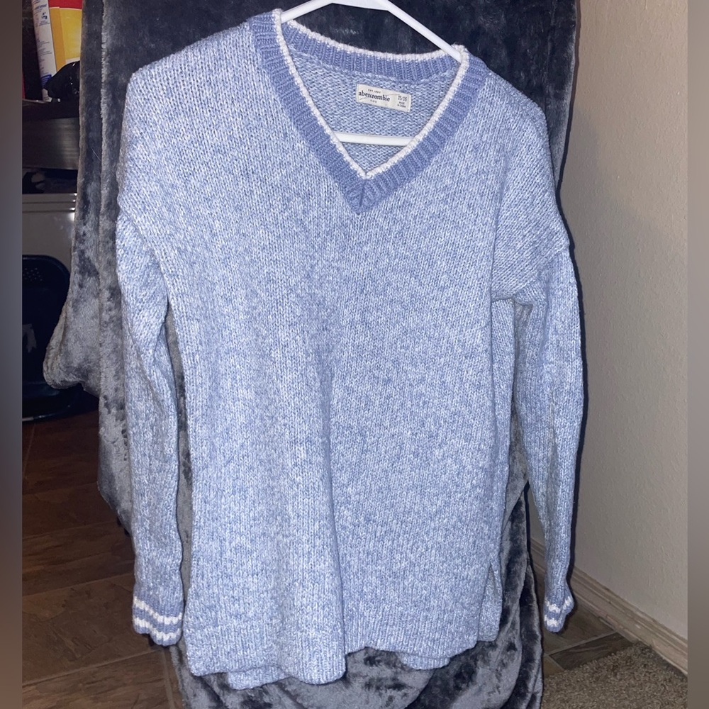 KIDS 15/16 | Abercrombie Kids | Pale Blue Knit Style Sweater